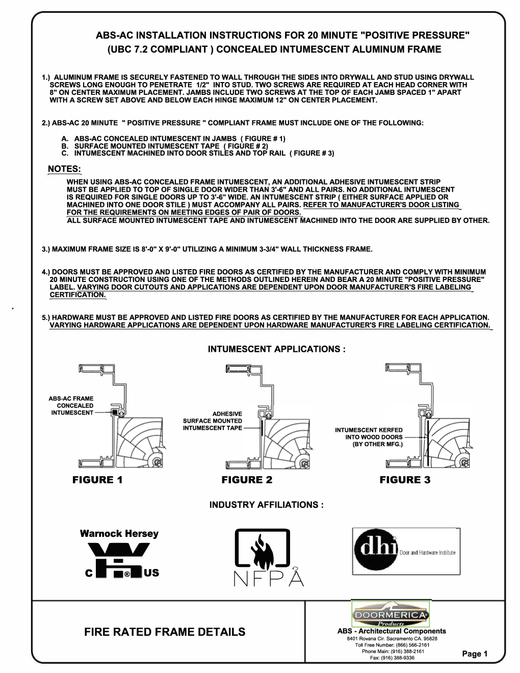 Fire Rating Specs