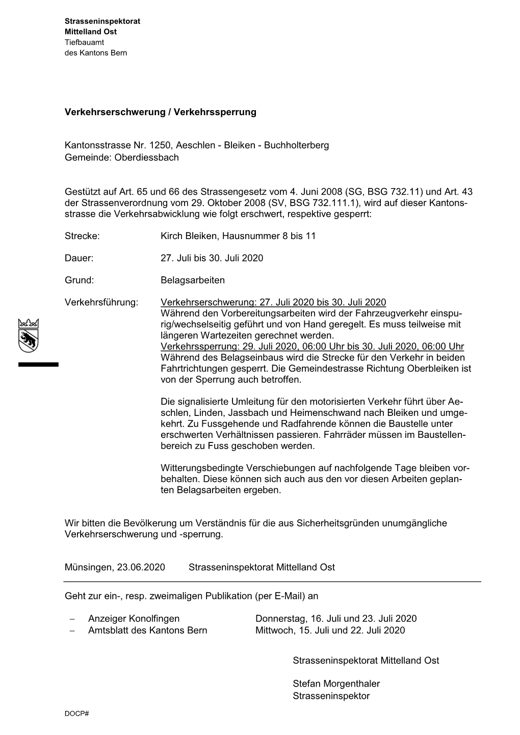 Bleiken - Buchholterberg Gemeinde: Oberdiessbach