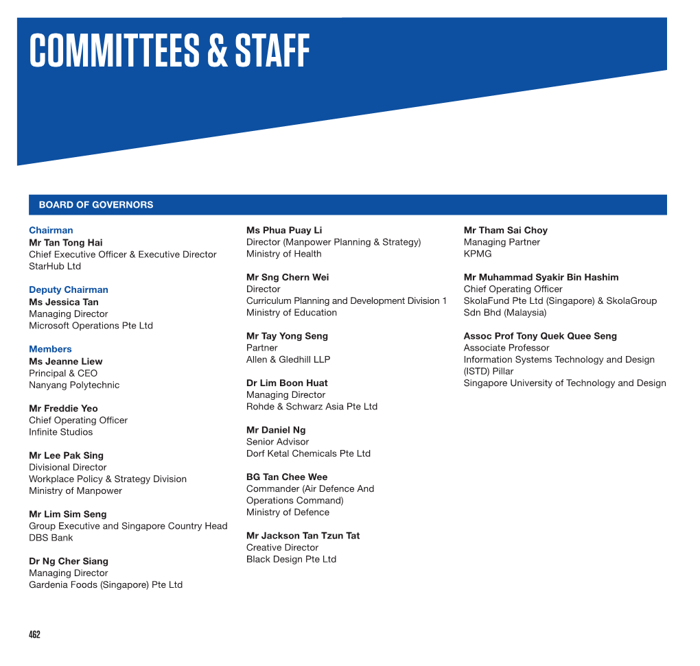 Committees & Staff