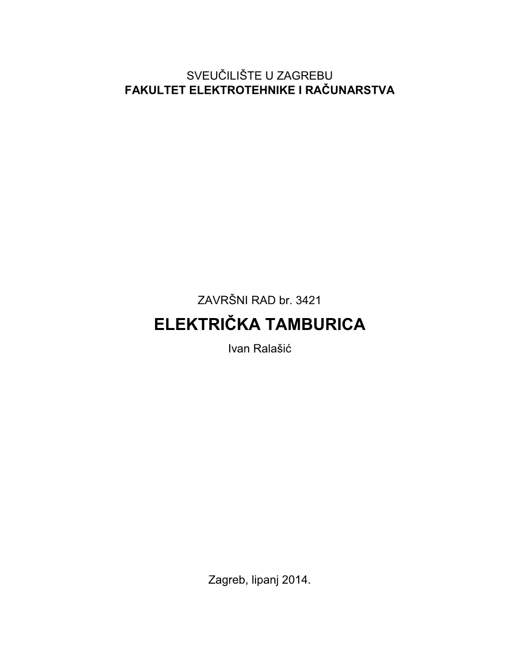 ELEKTRIČKA TAMBURICA Ivan Ralašić