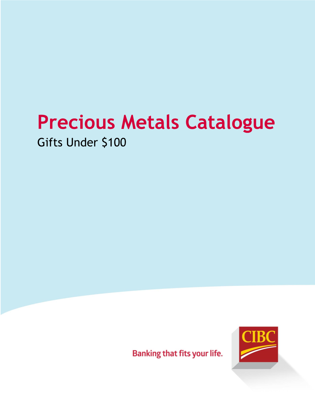 Precious Metals Catalogue Gifts Under $100
