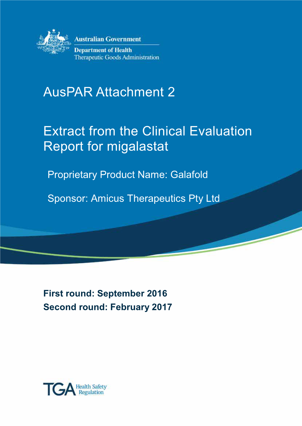 Attachment: Extract from Clinical Evaluation: Migalastat