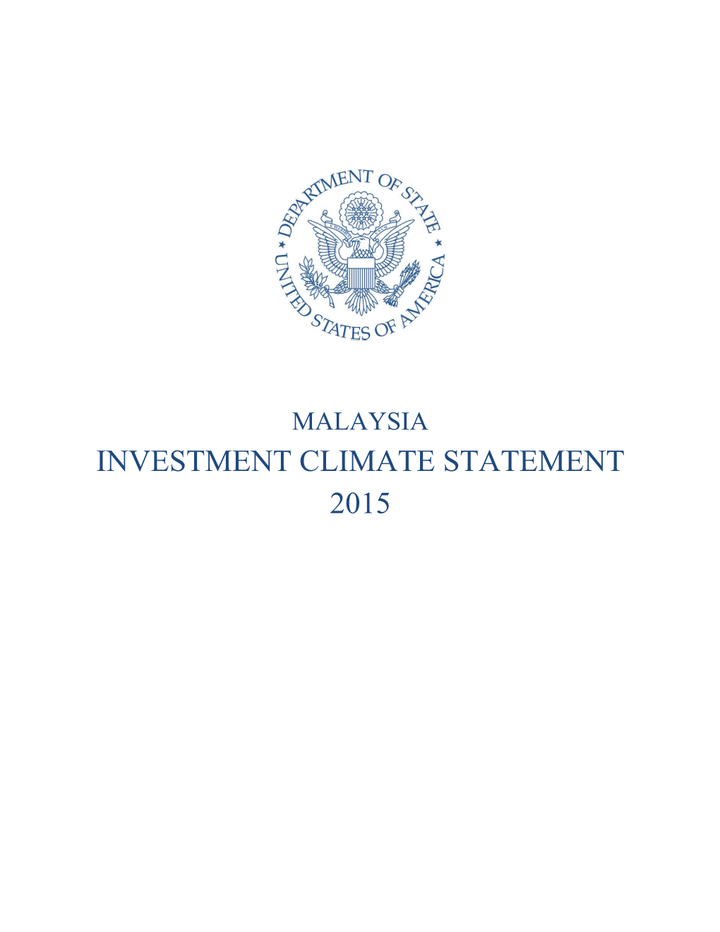 Investment Climate Statement 2015