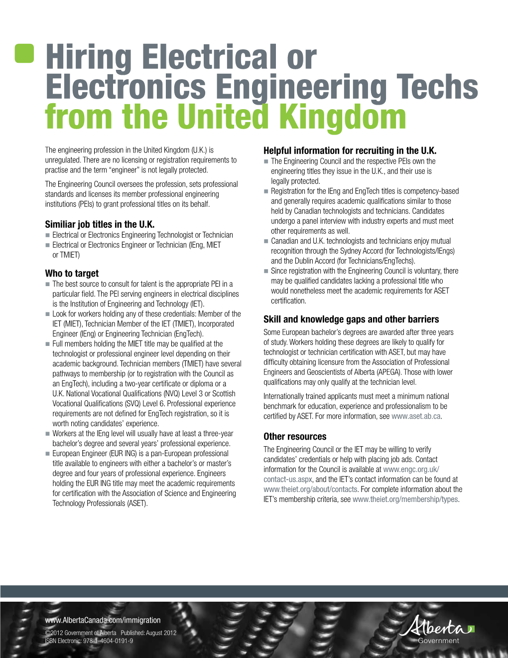 Hiring Electrical Or Electronics Engineering Techs from the United