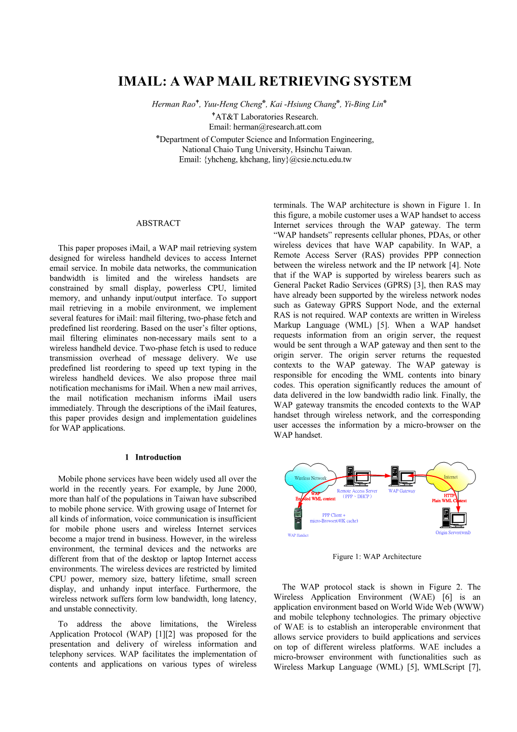 Imail: a Wap Mail Retrieving System