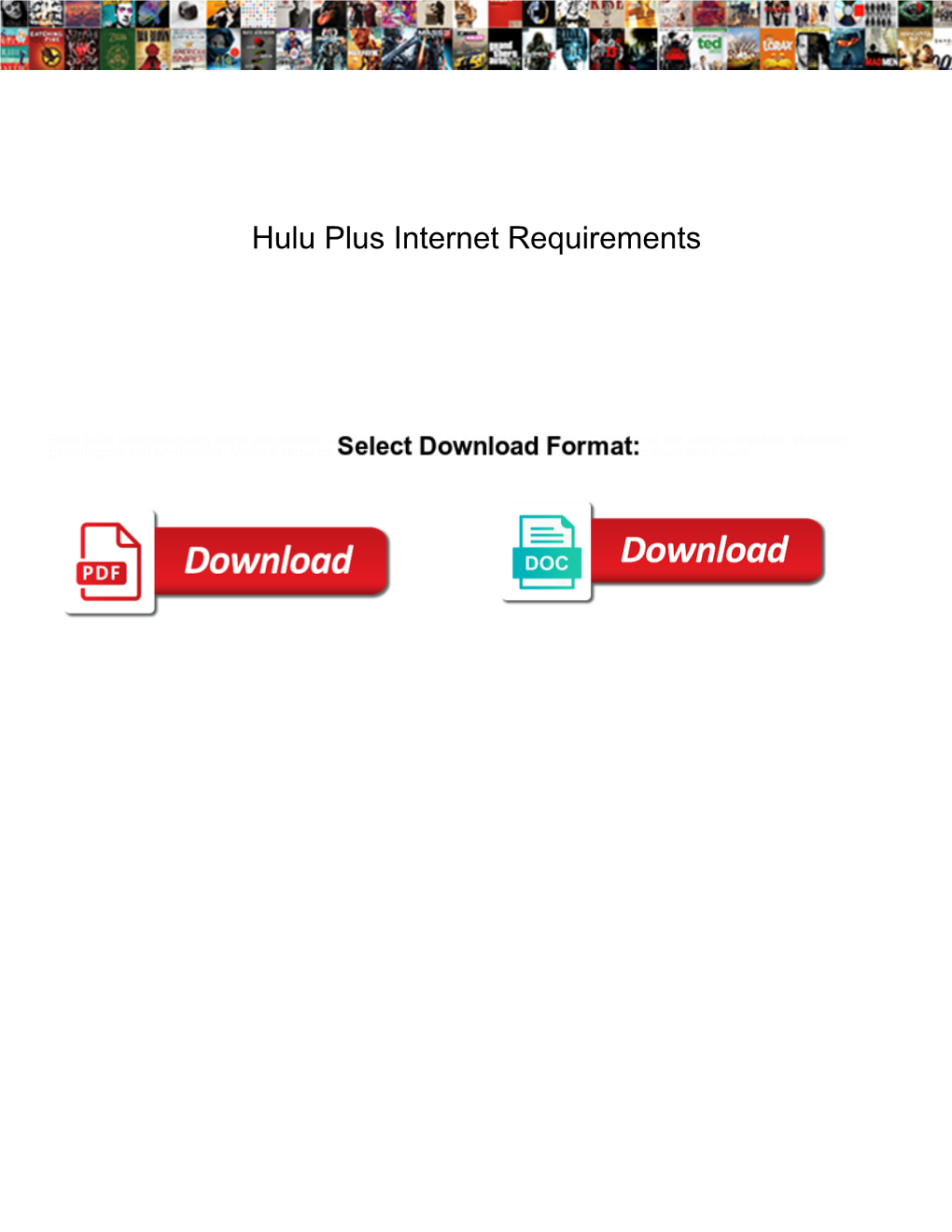 Hulu Plus Internet Requirements