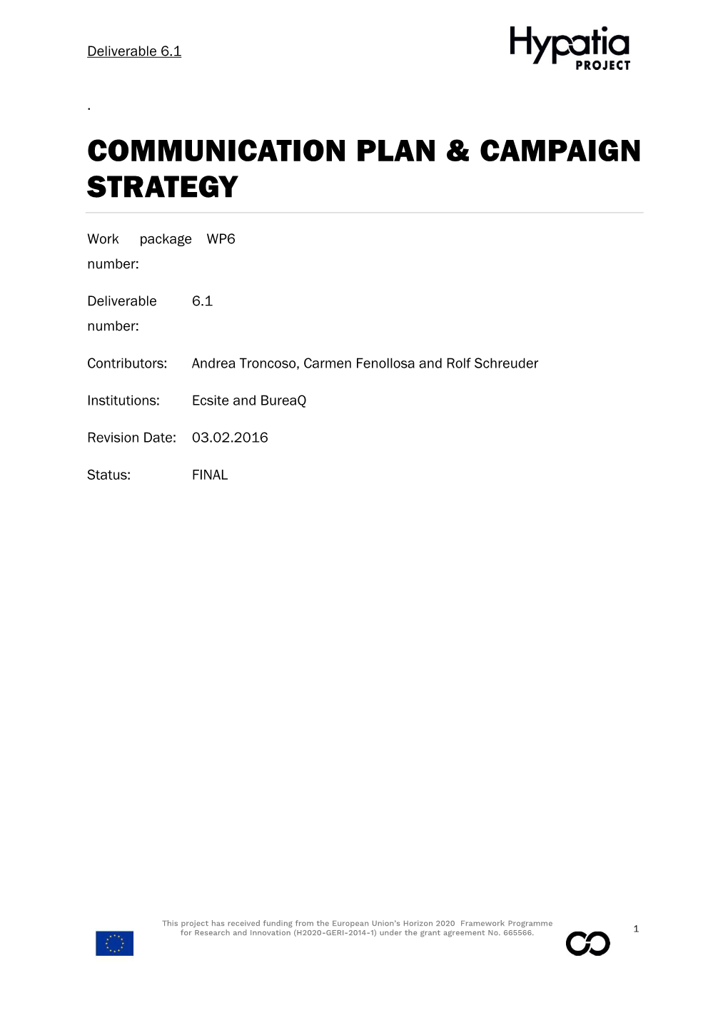 Communication Plan & Campaign Strategy