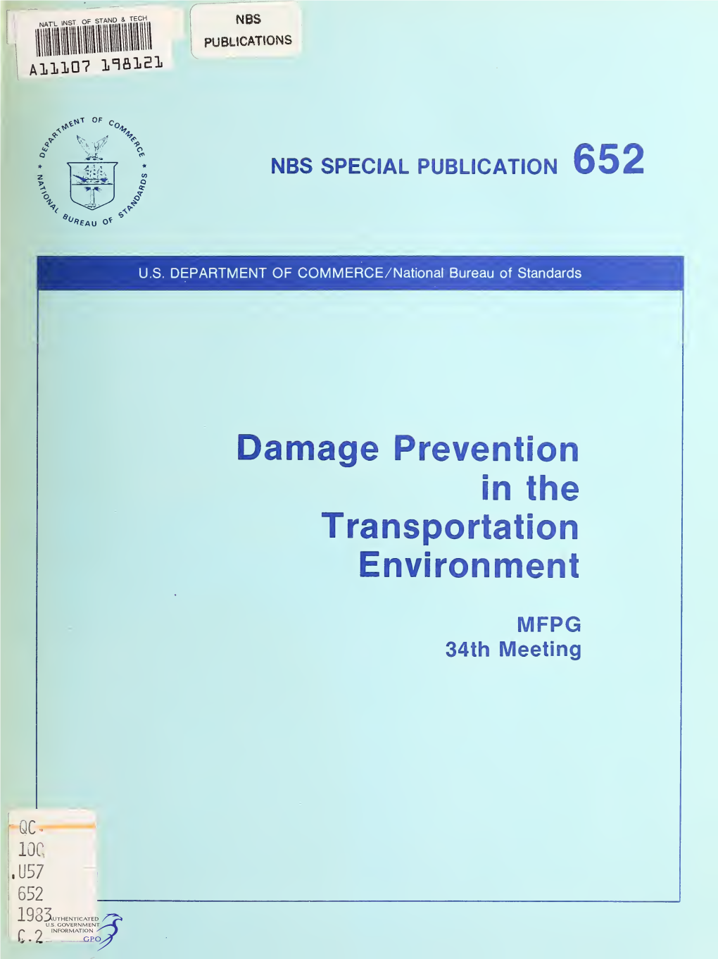 Damage Prevention in the Transportation Environment