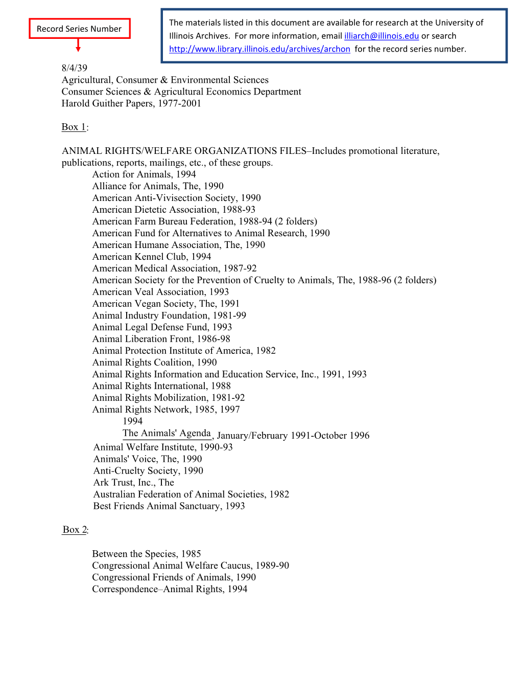 8/4/39 Agricultural, Consumer & Environmental Sciences Consumer