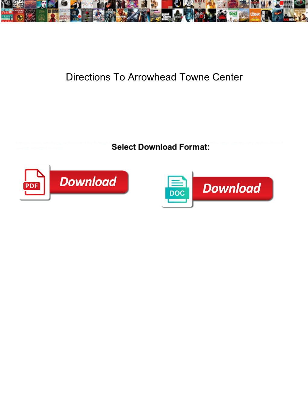 Directions to Arrowhead Towne Center