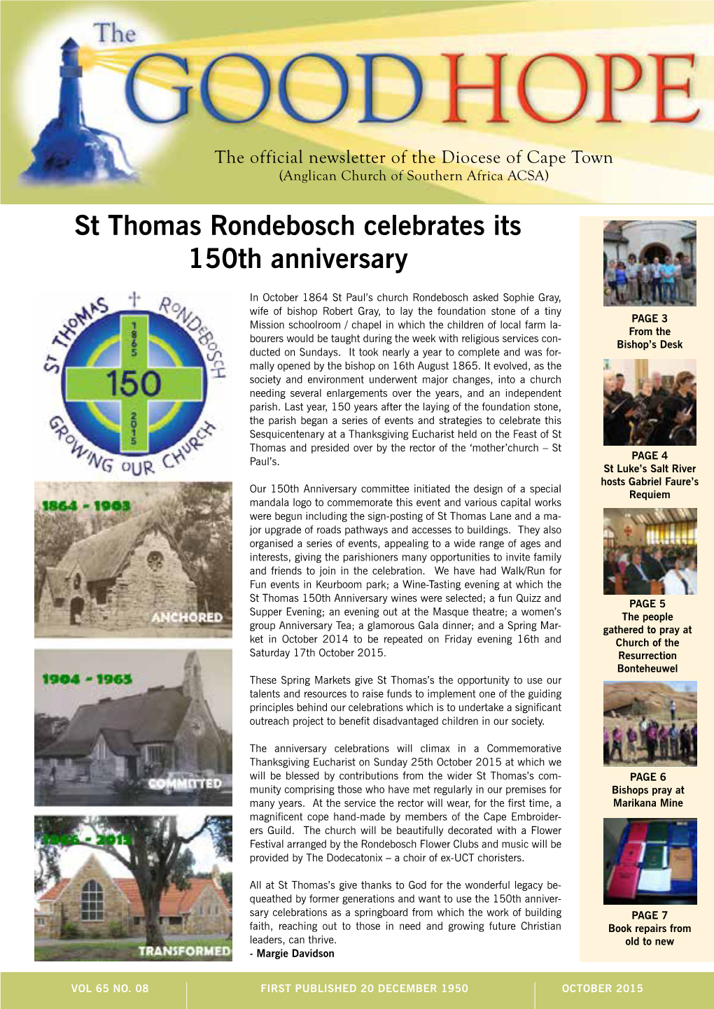St Thomas Rondebosch Celebrates Its 150Th Anniversary