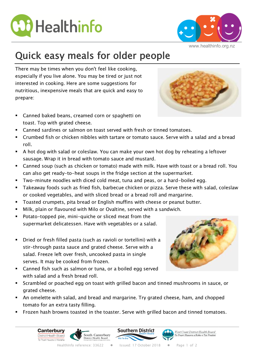 Quick Easy Meals for Older People