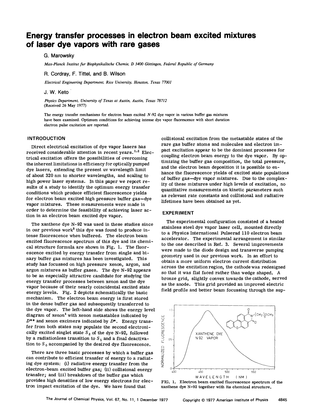 Energy Transfer Processes in Electron Beam Excited Mixtures of Laser Dye Vapors with Rare Gases G