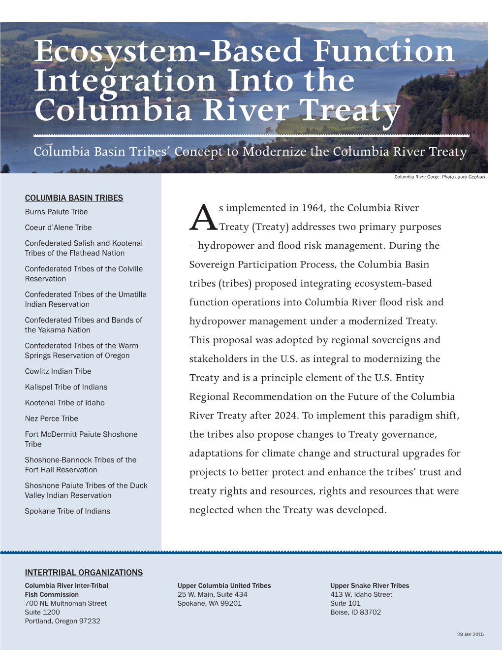 Ecosystem-Based Function Integration Into the Columbia River Treaty