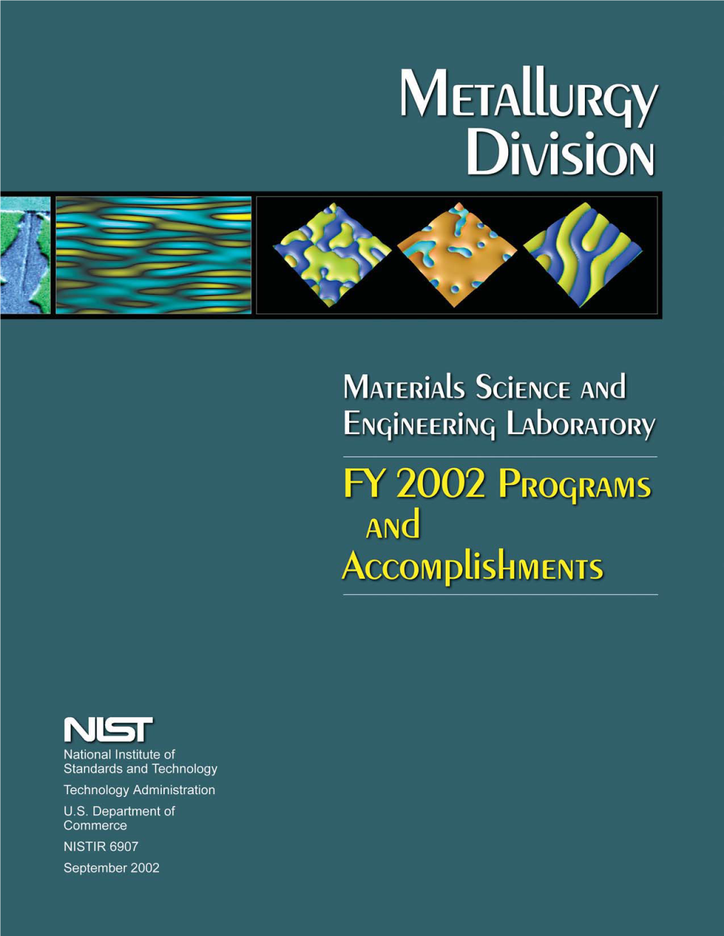 Metallurgy Division Annual Report 2002