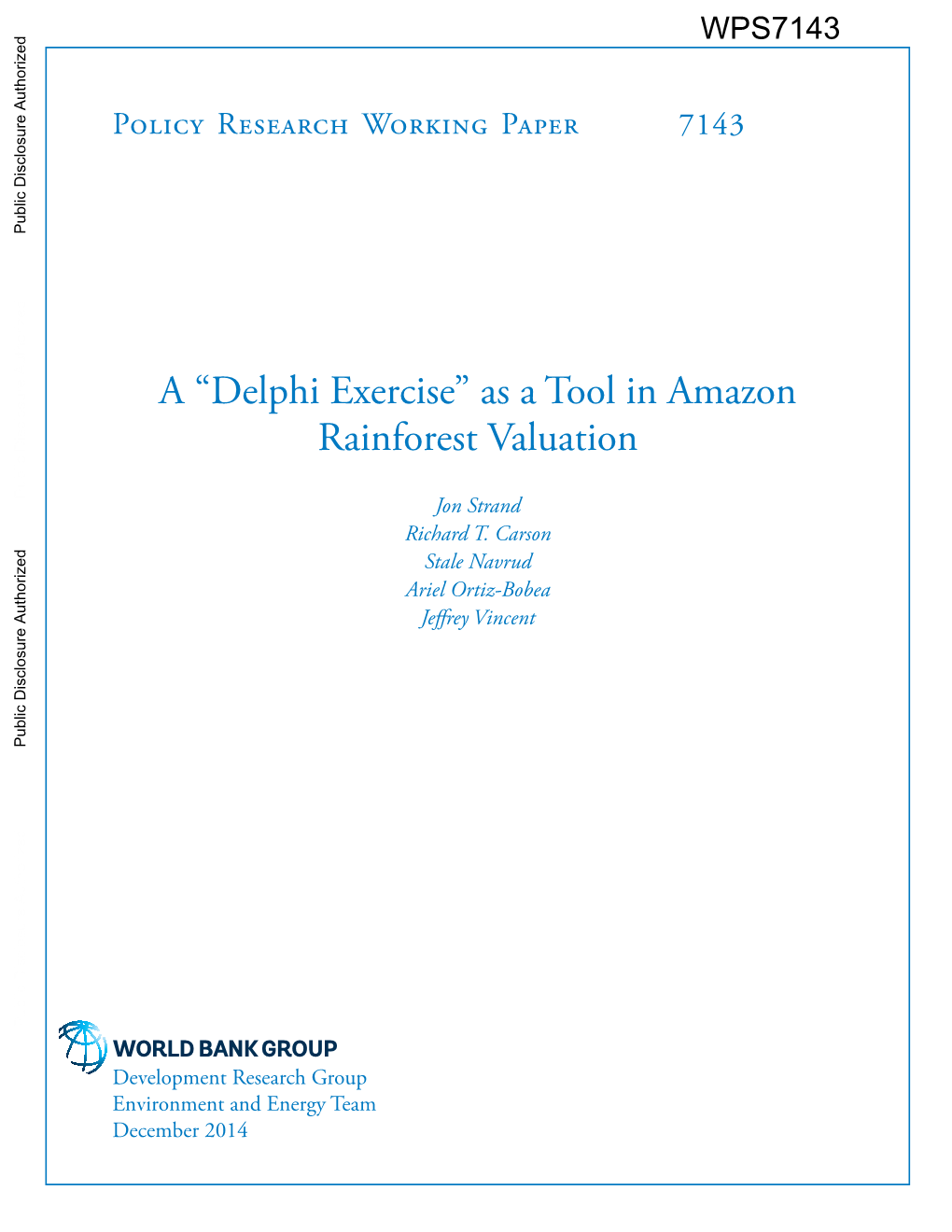 As a Tool in Amazon Rainforest Valuation