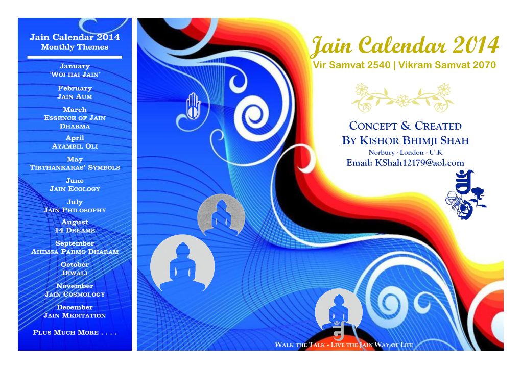 Jain Calendar 2014 Monthly Themes