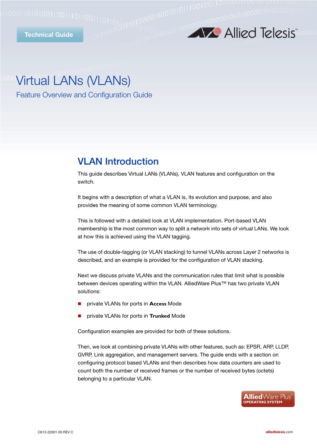 Vlans Feature Overview and Configuration Guide