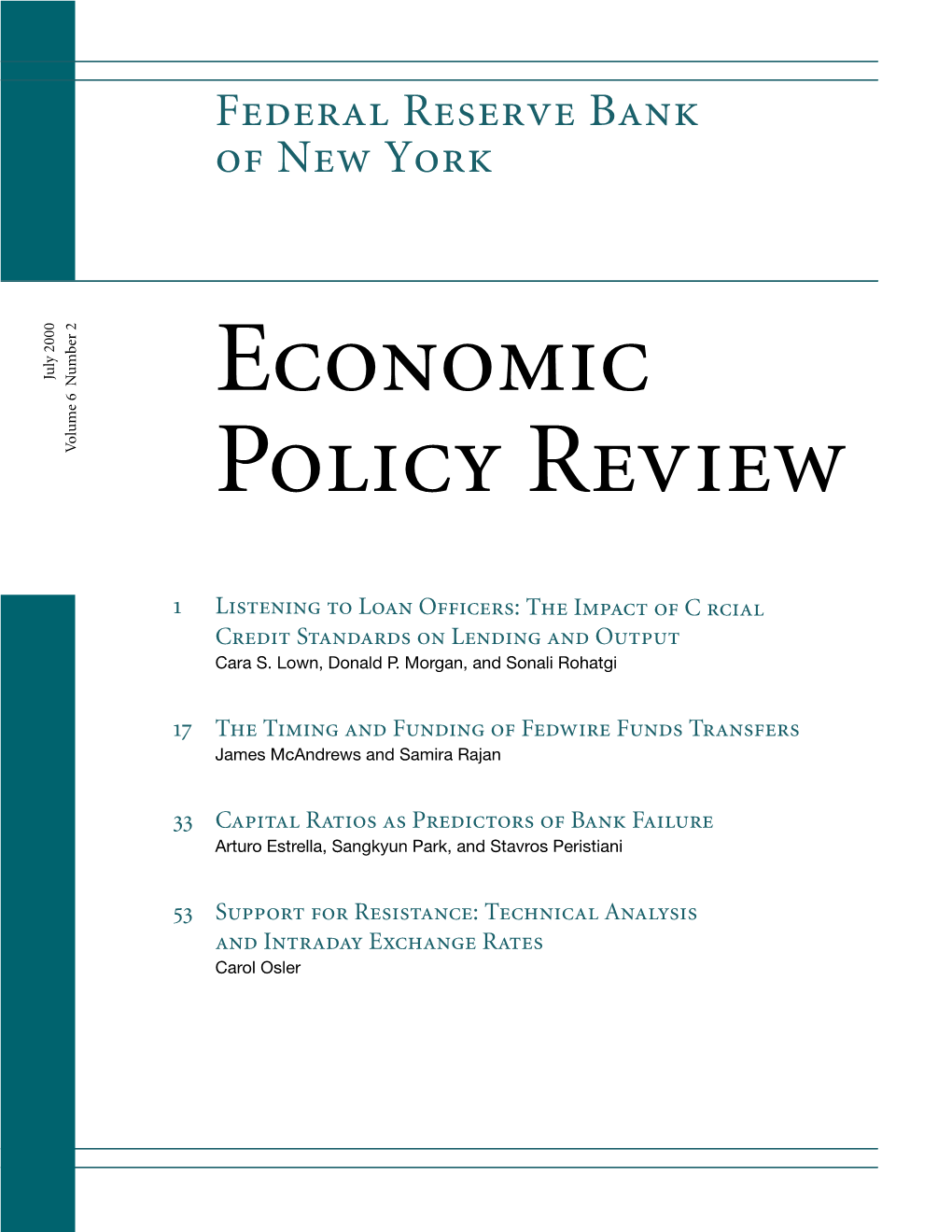 Economic Policy Review Advisory Board