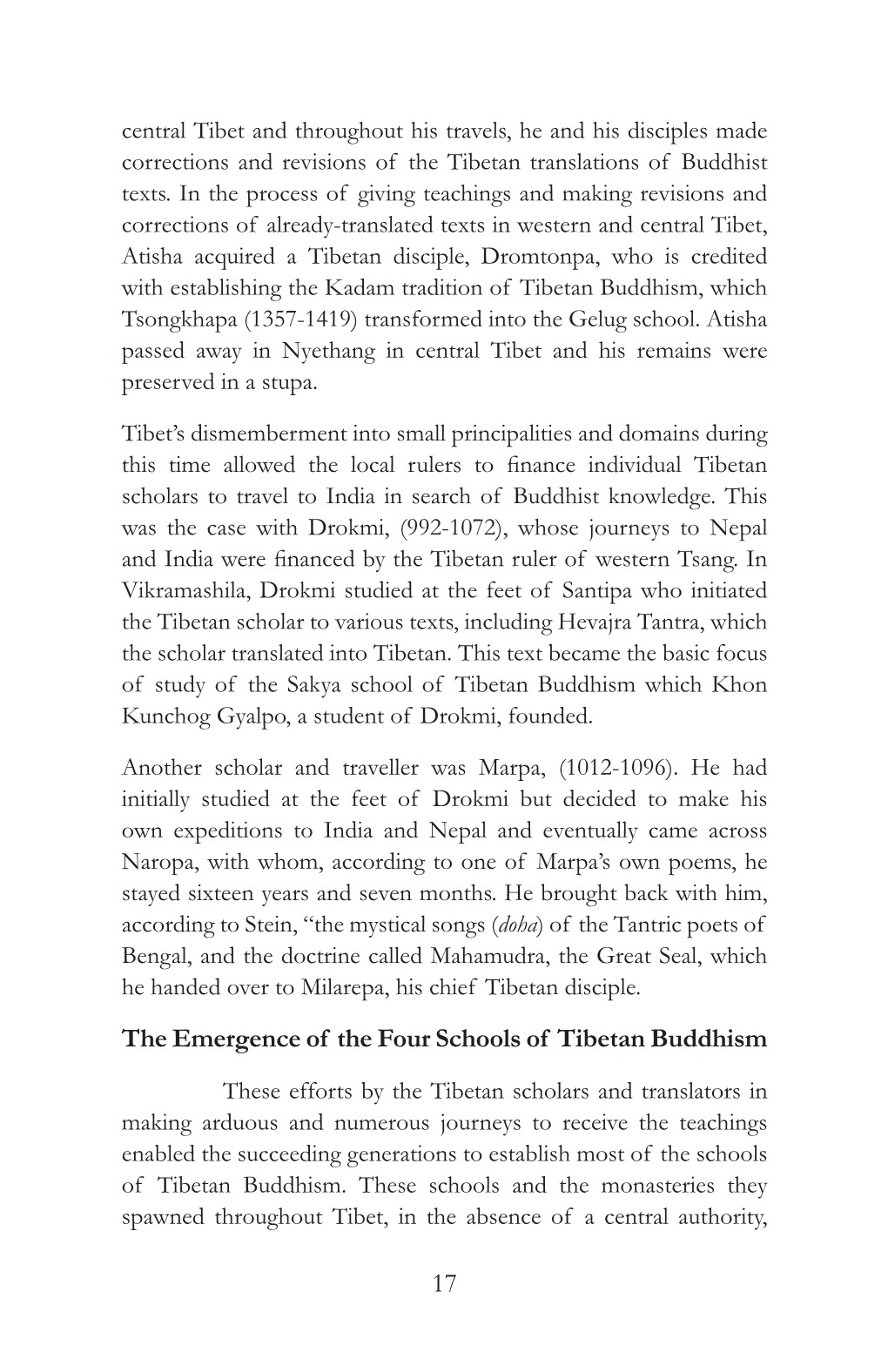 17 the Emergence of the Four Schools of Tibetan Buddhism