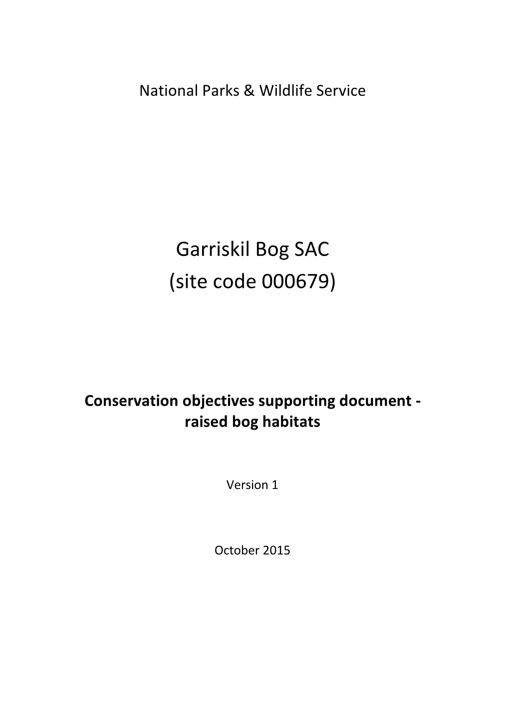 Garriskil Bog SAC (Site Code 000679)