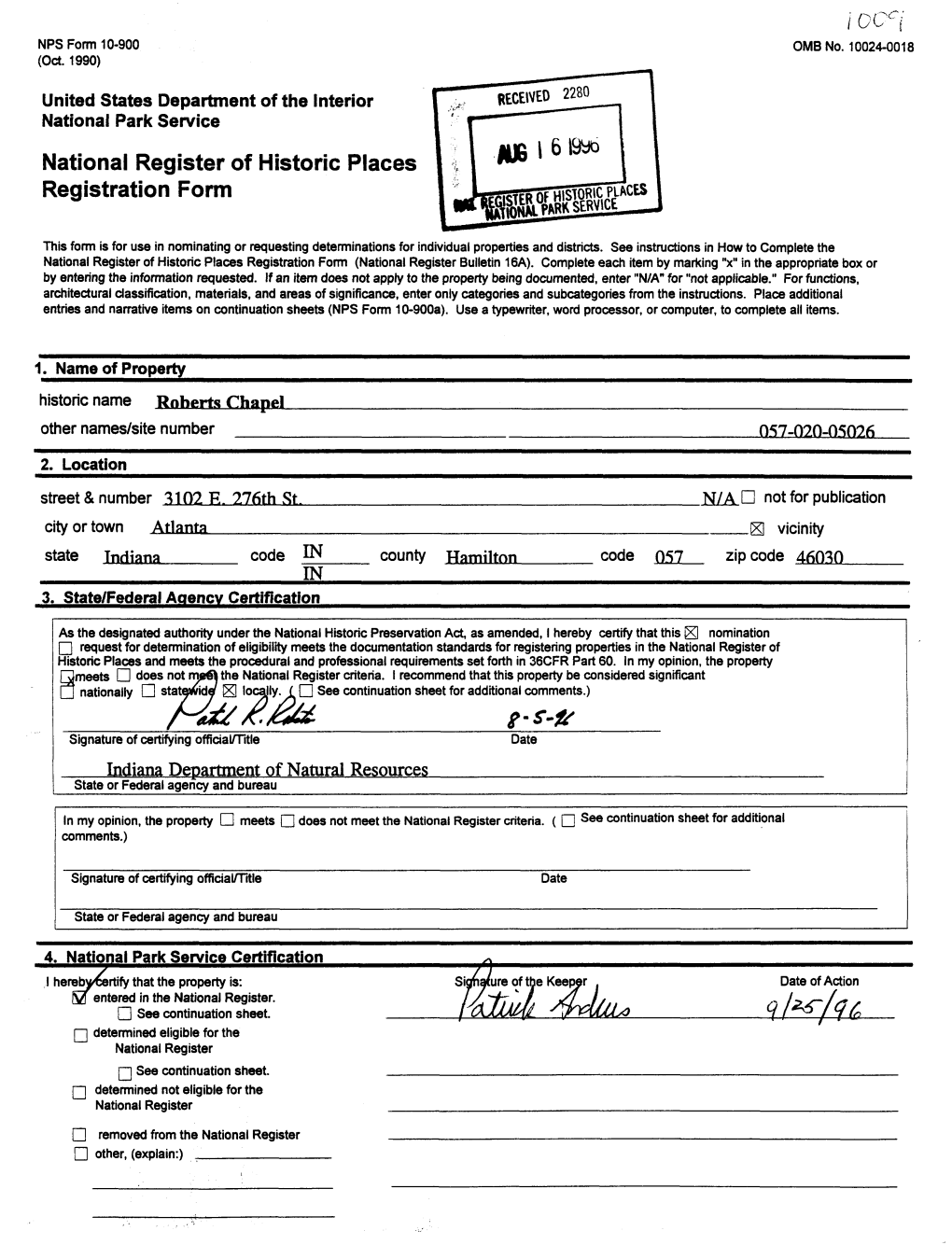 National Register of Historic Places Continuation Sheet