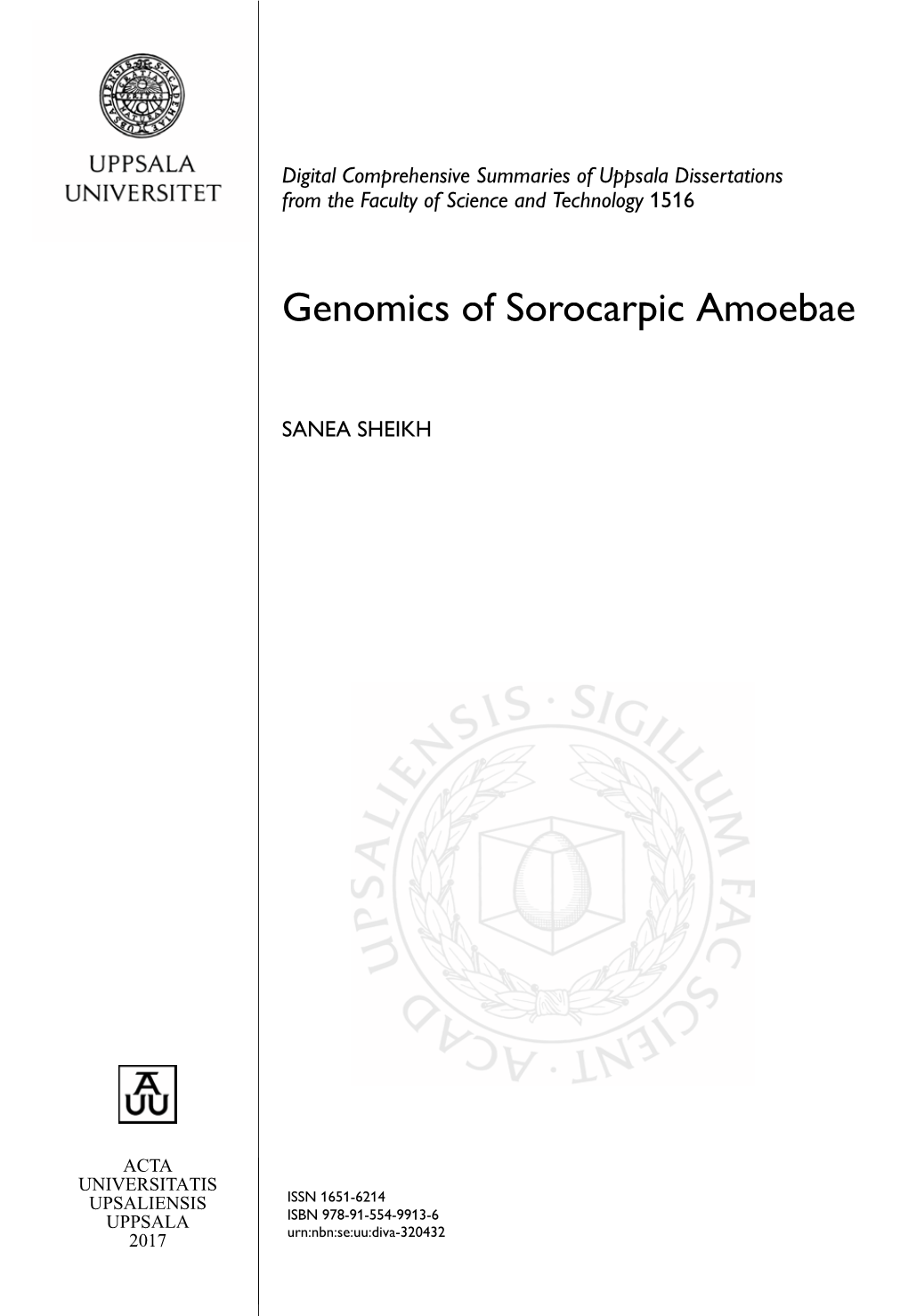 Genomics of Sorocarpic Amoebae