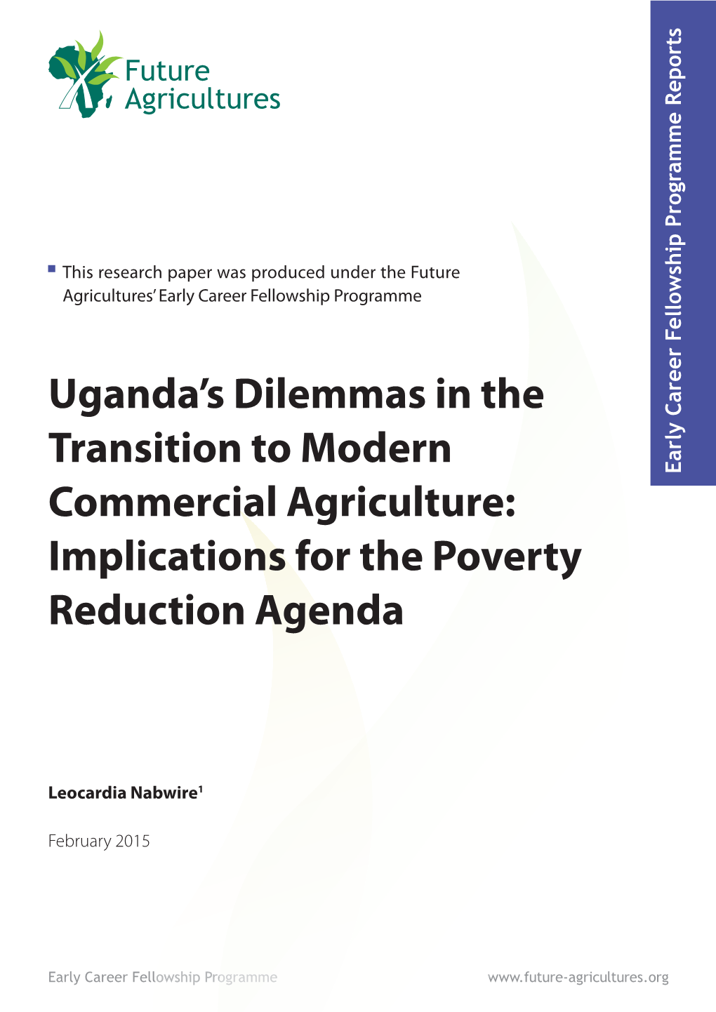 Uganda's Dilemmas in the Transition to Modern Commercial Agriculture