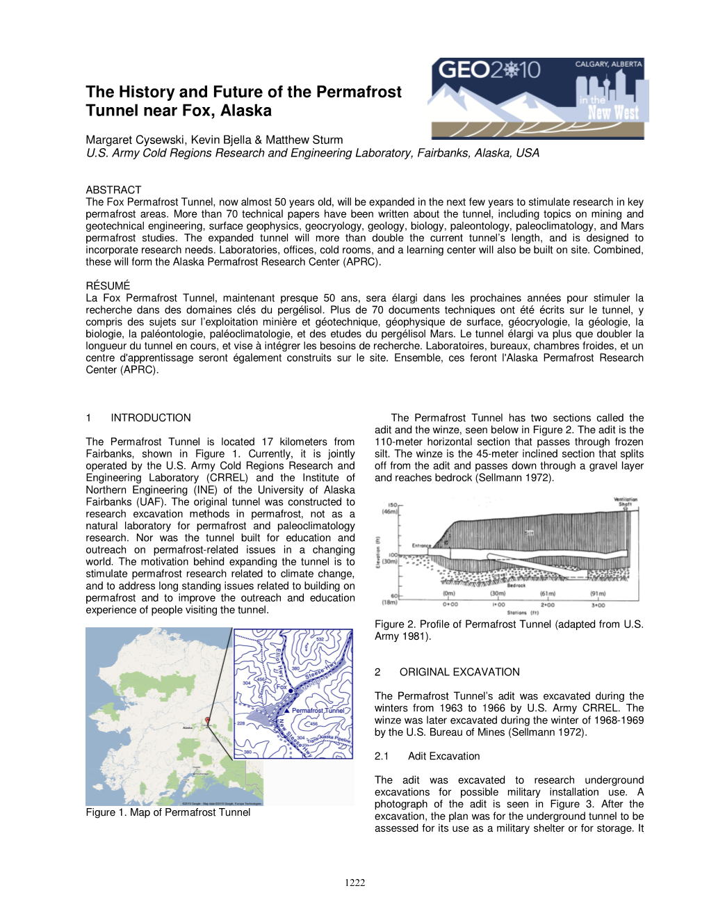 The History and Future of the Permafrost Tunnel Near Fox, Alaska