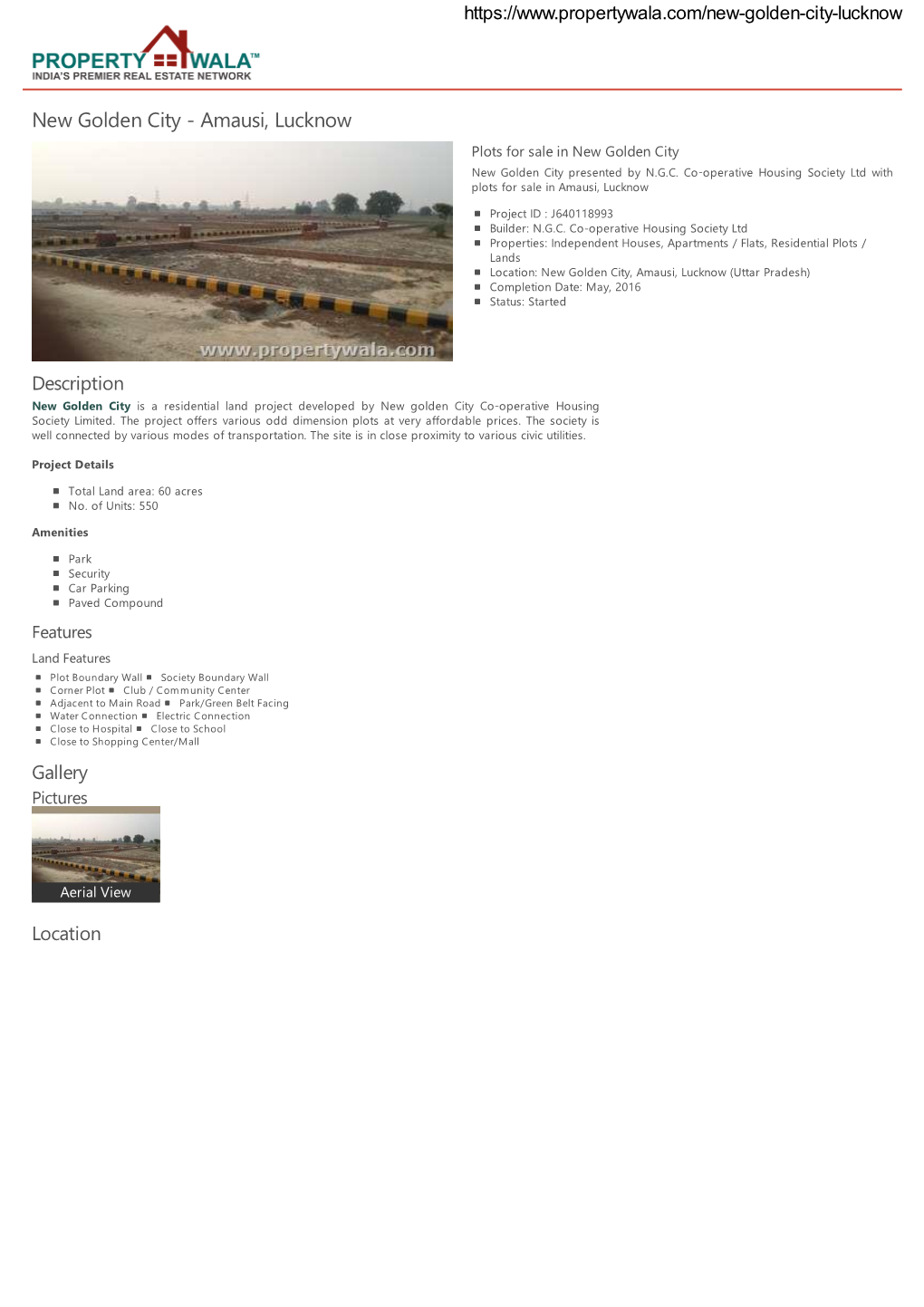 New Golden City - Amausi, Lucknow Plots for Sale in New Golden City New Golden City Presented by N.G.C