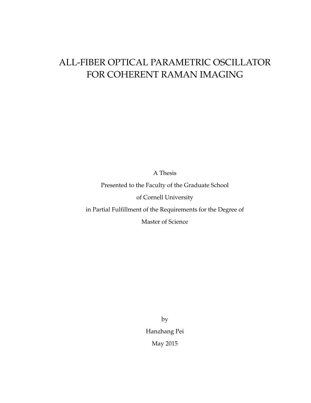 All-Fiber Optical Parametric Oscillator for Coherent Raman Imaging