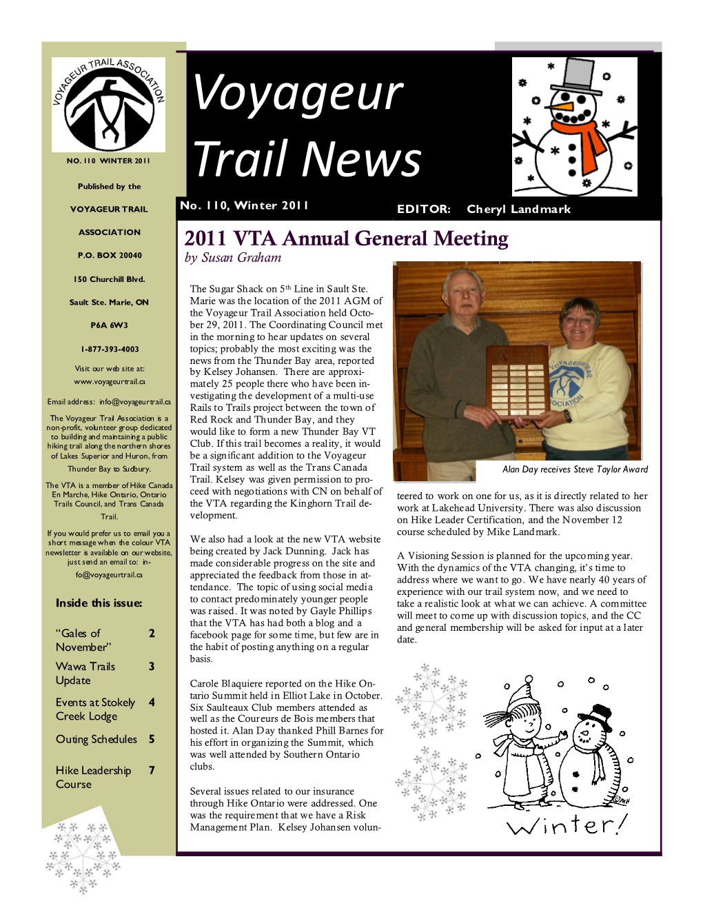 Voyageur Trail News