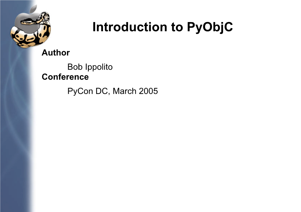 Introduction to Pyobjc