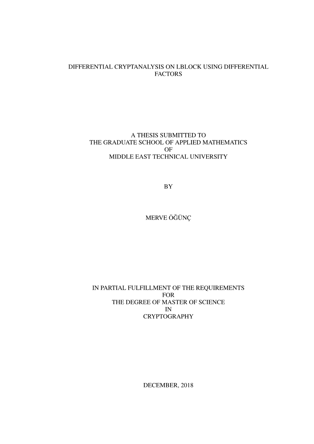 Differential Cryptanalysis on Lblock Using Differential Factors