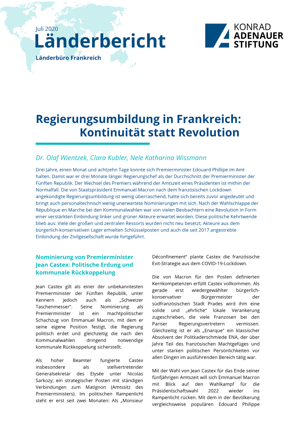 Regierungsumbildung in Frankreich: Kontinuität Statt Revolution