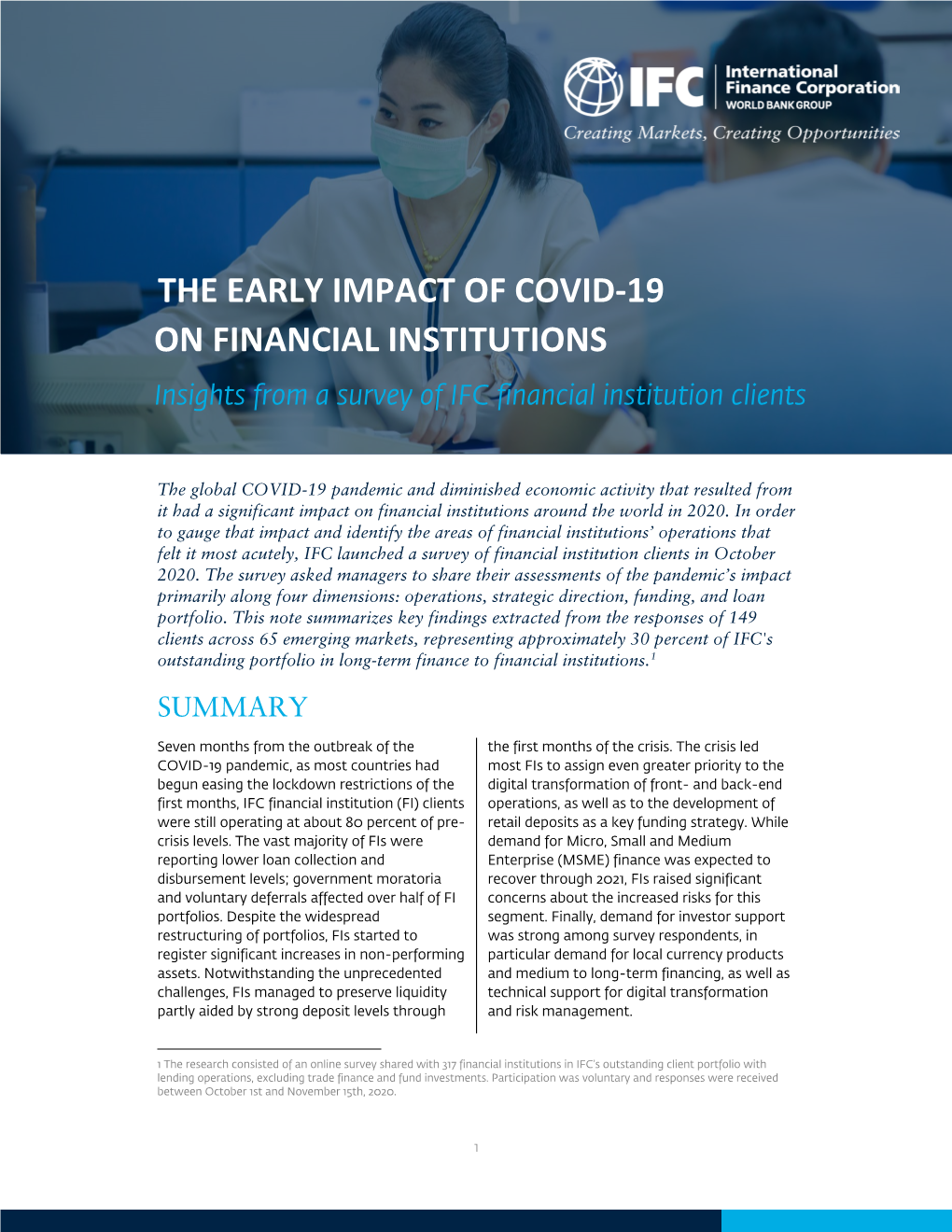 The Early Impact of Covid-19 on Financial Institutions