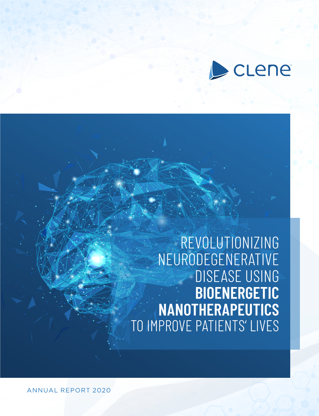 Revolutionizing Neurodegenerative Disease Using Bioenergetic Nanotherapeutics to Improve Patients‘ Lives