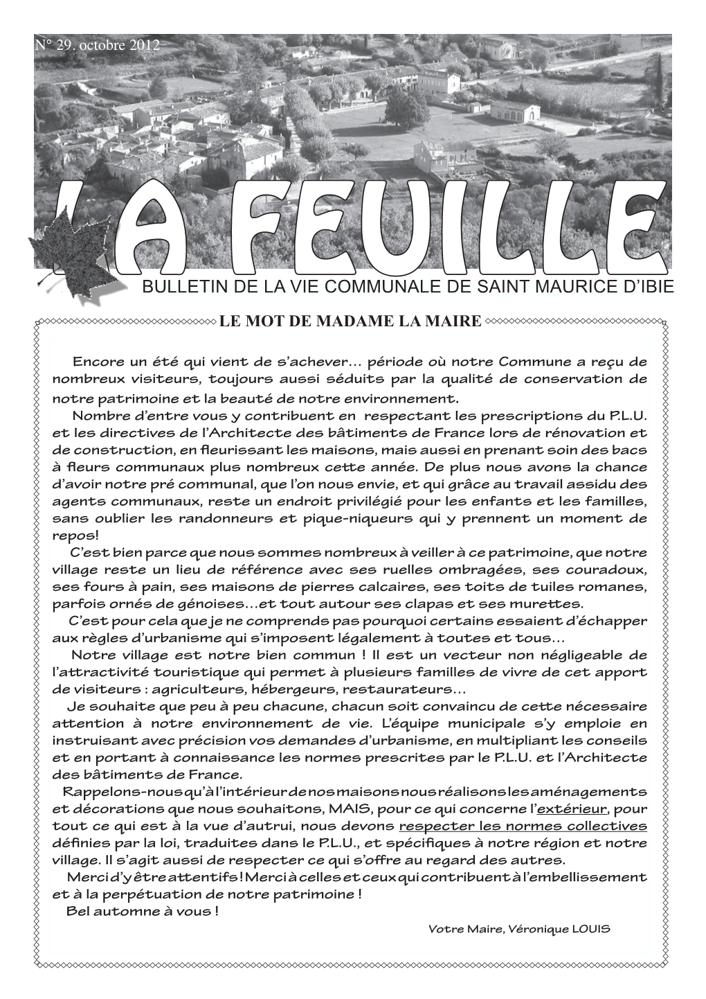 Bulletin De La Vie Communale De Saint Maurice D'ibie