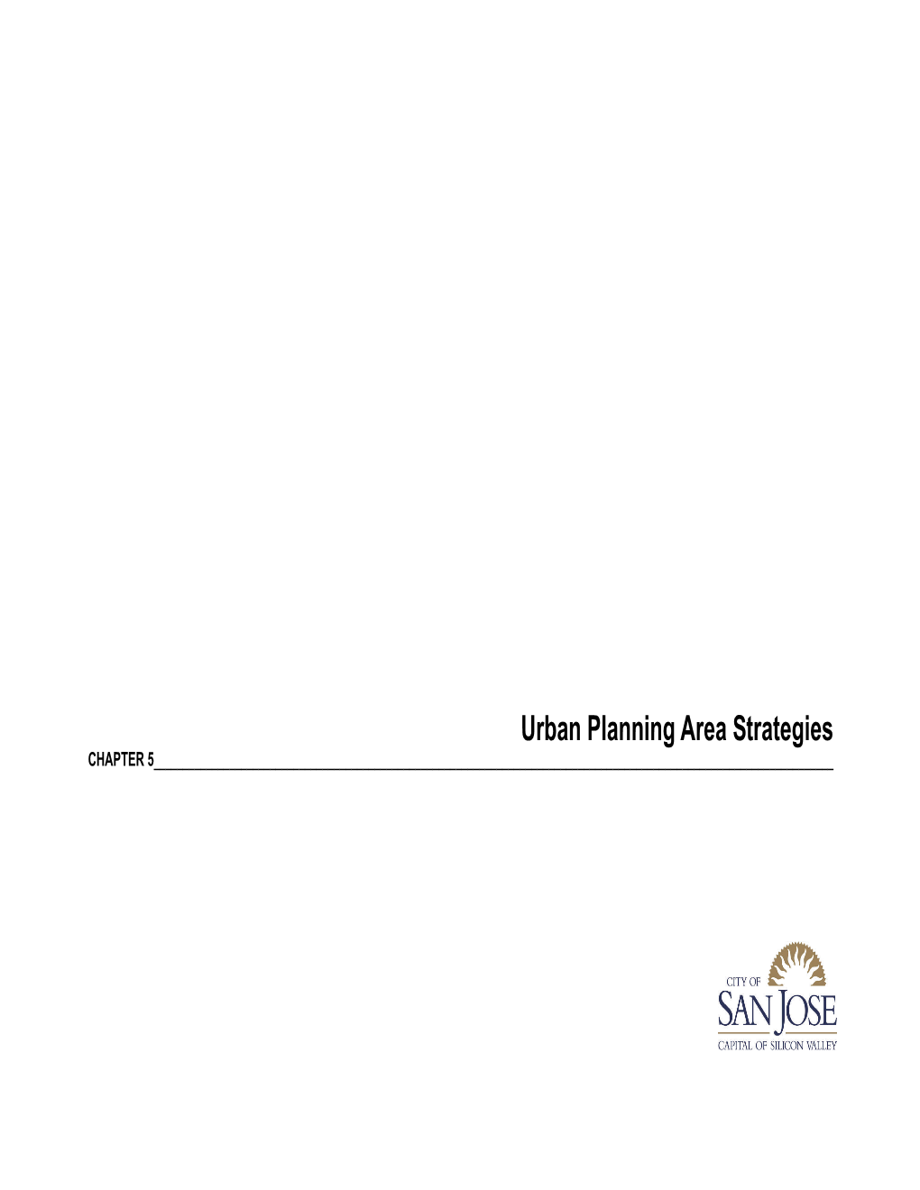 Urban Planning Area Strategies CHAPTER 5______