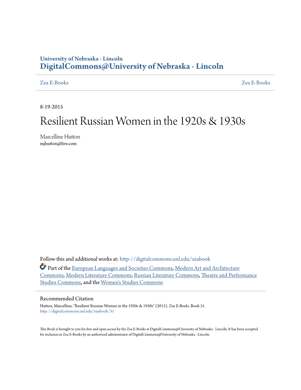 Resilient Russian Women in the 1920S & 1930S