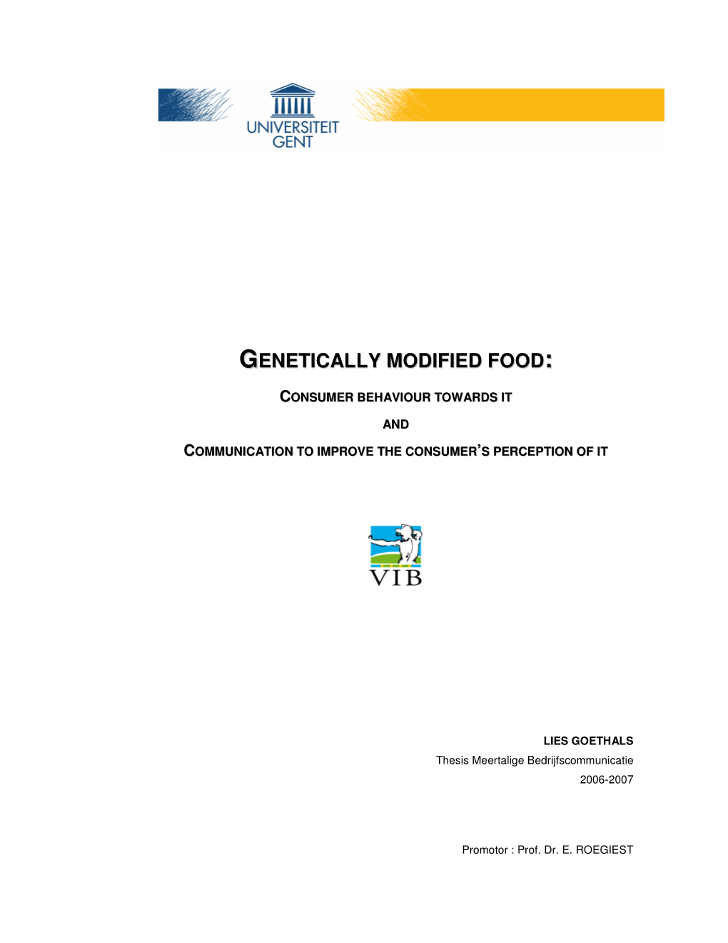 Genetically Modified Food