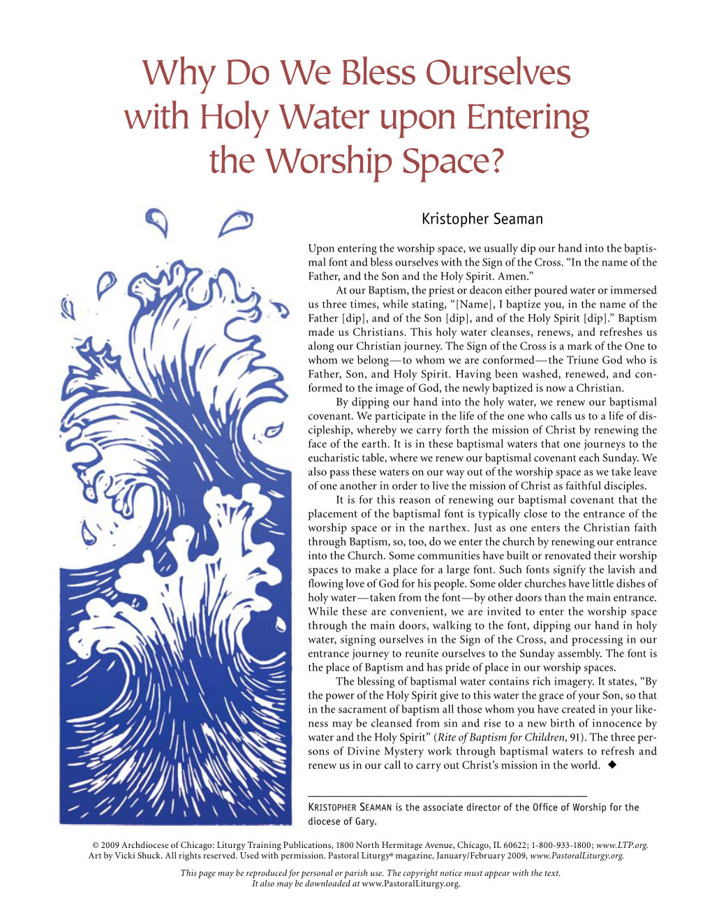 Why Do We Bless Ourselves with Holy Water Upon Entering the Worship Space?
