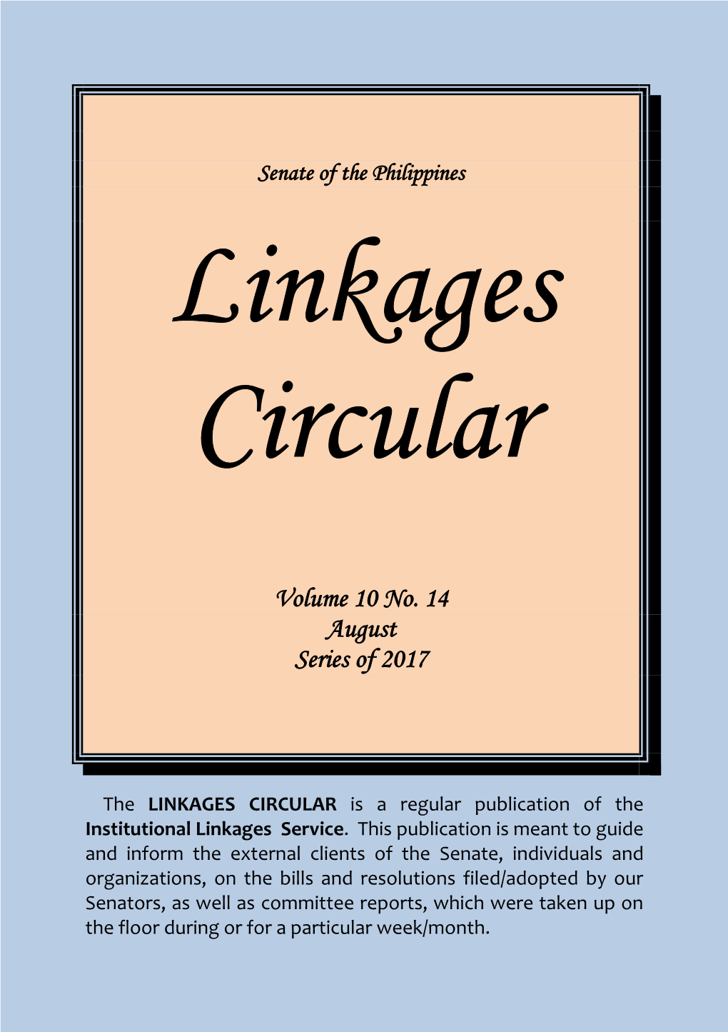 Linkages Circular Vol. 10 No. 14