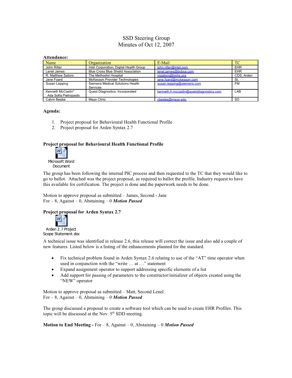 SSD Steering Group