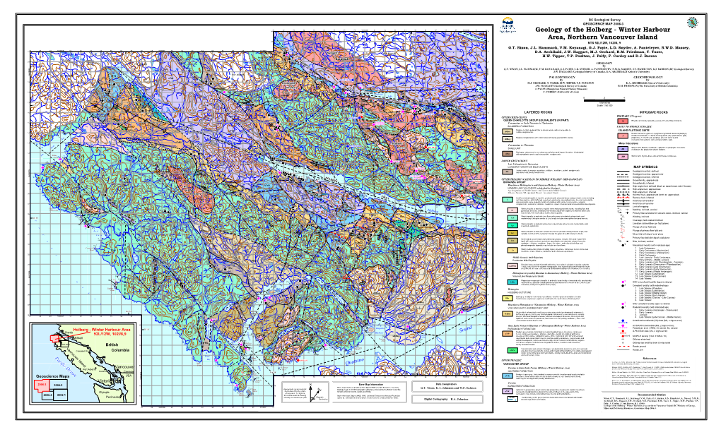 Geology of the Holberg - Winter Harbour 127° 48' Utrk Area, Northern Vancouver Island
