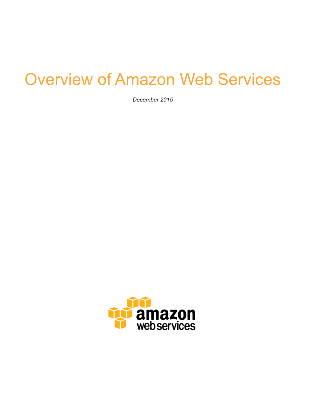 Overview of Amazon Web Services