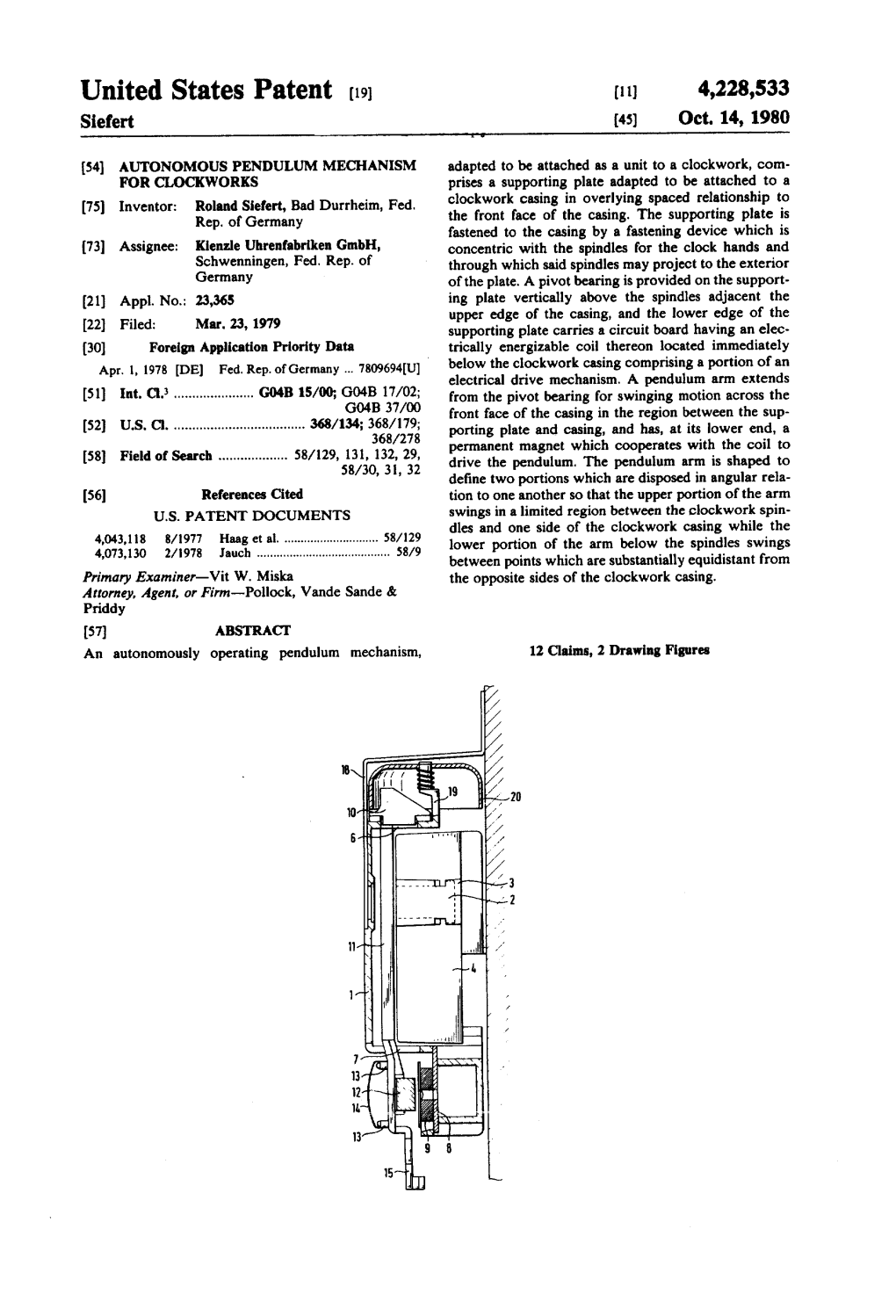 United States Patent (19) (11) 4,228,533 Siefert (45) Oct