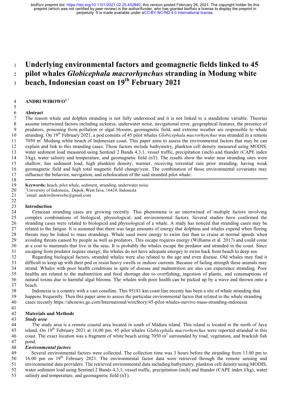 Underlying Environmental Factors and Geomagnetic Fields Linked to 45 Pilot