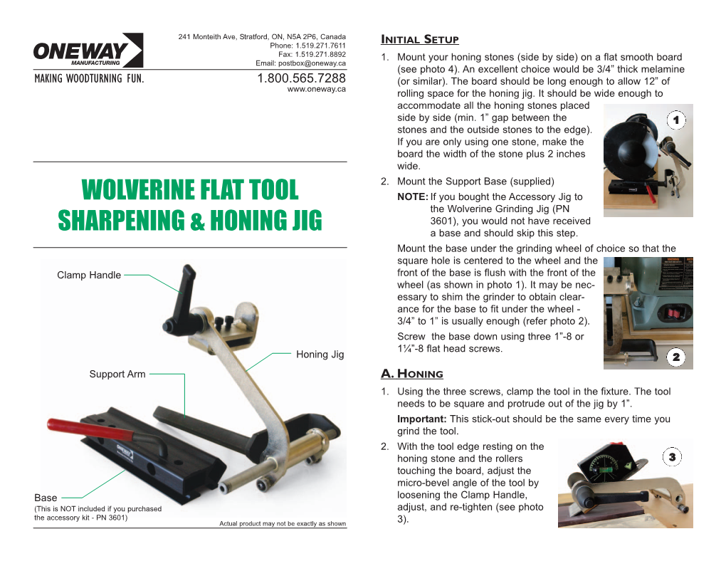 Wolverine Flat Tool Sharpening & Honing