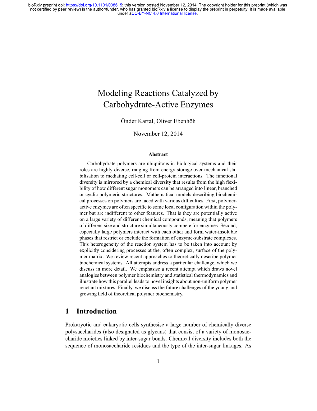 Modelling Reactions Catalysed by Carbohydrate-Active Enzymes